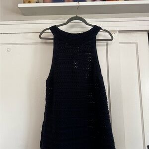 Banana Republic Navy Sleeveless Knit Top